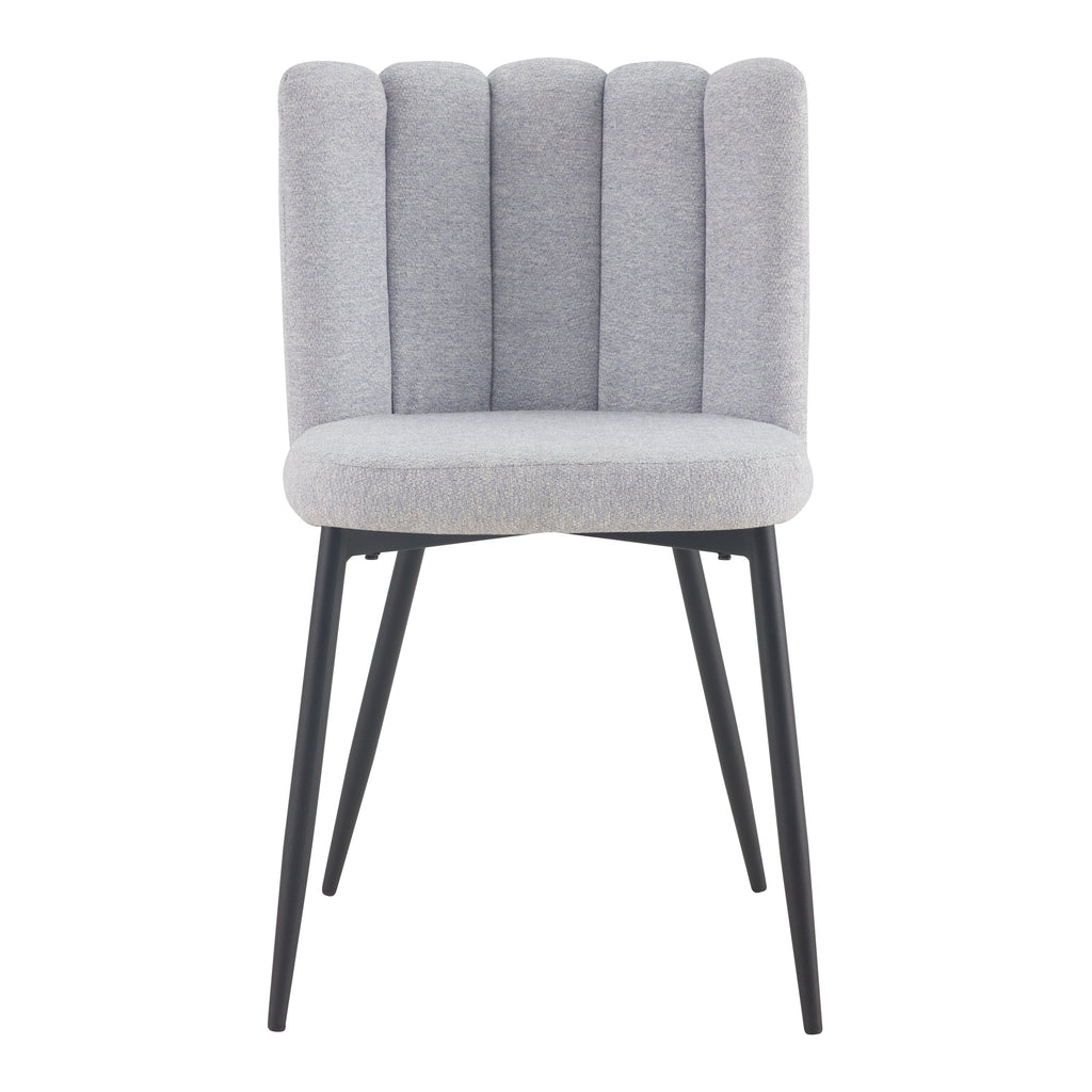 acheter chaises lot de 2 gris chine tissu
