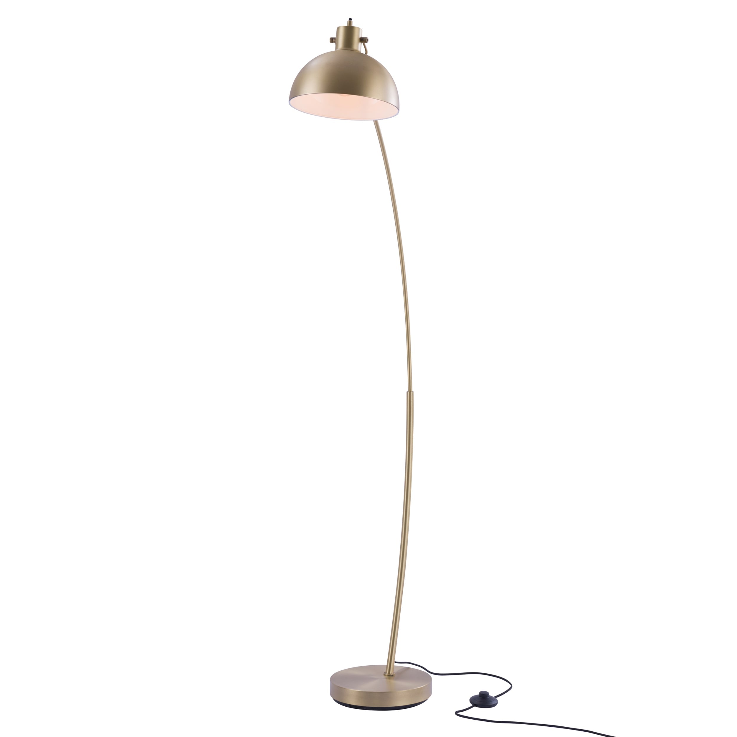 acheter lampadaire en arc dore metal
