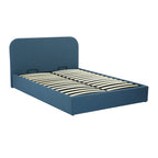 acheter lit 160 x 200 cm bleu en tissu