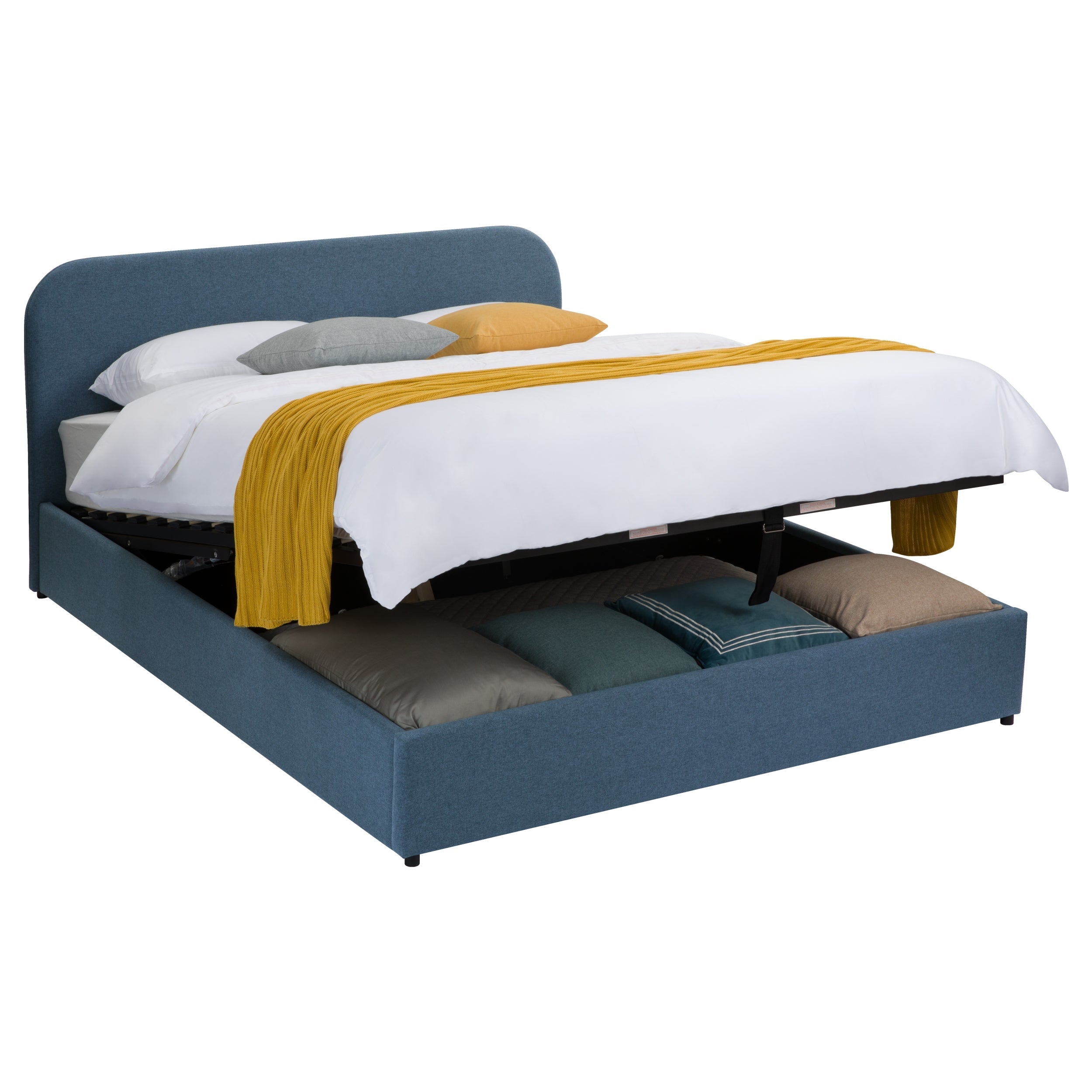 acheter lit coffre bleu ouvert