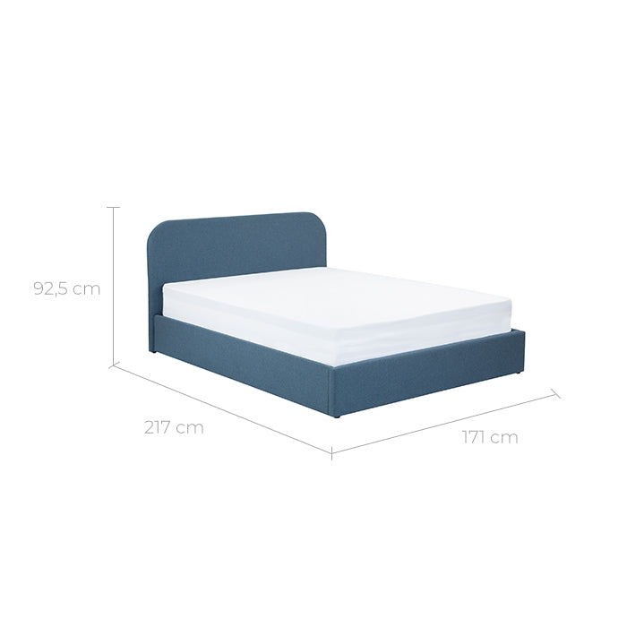 acheter sommier coffre relevable bleu
