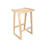 acheter tabouret de bar en teck et rotin naturel 66 cm