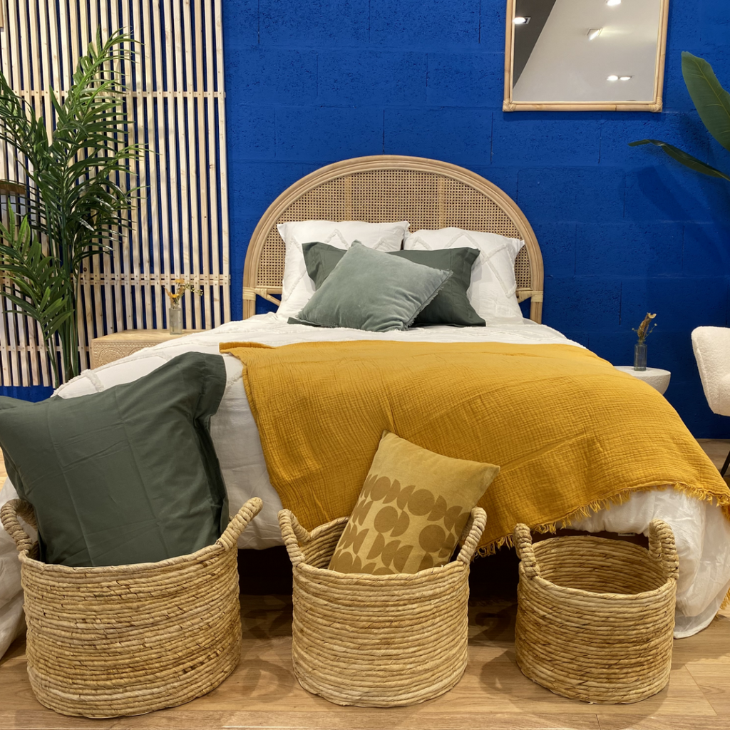 acheter tete de lit en rotin 140 cm