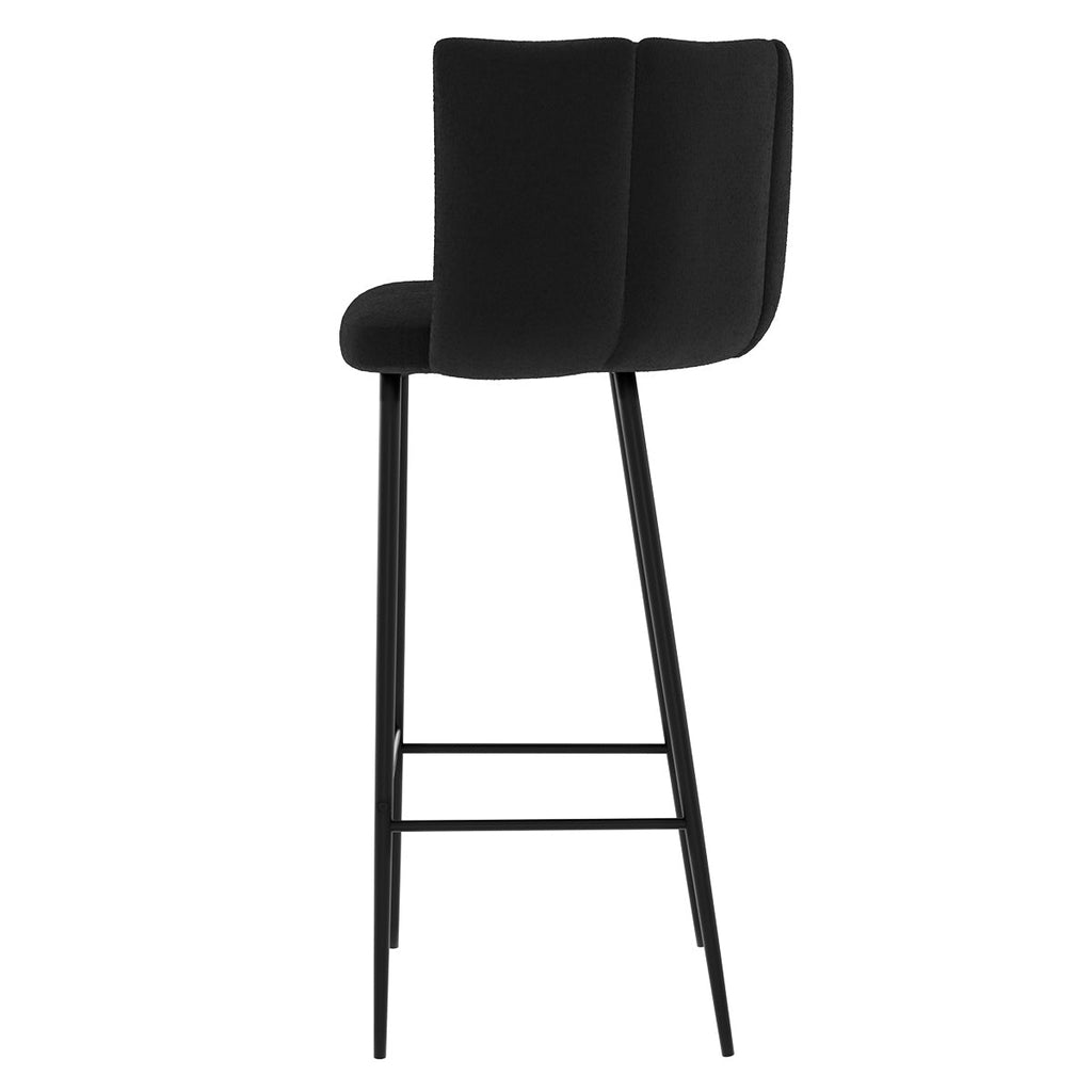 acheter_chaise de bar lot de 2 noire classique chic