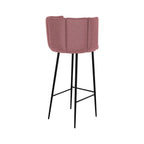 acheter_chaise_de_bar_rose_velours