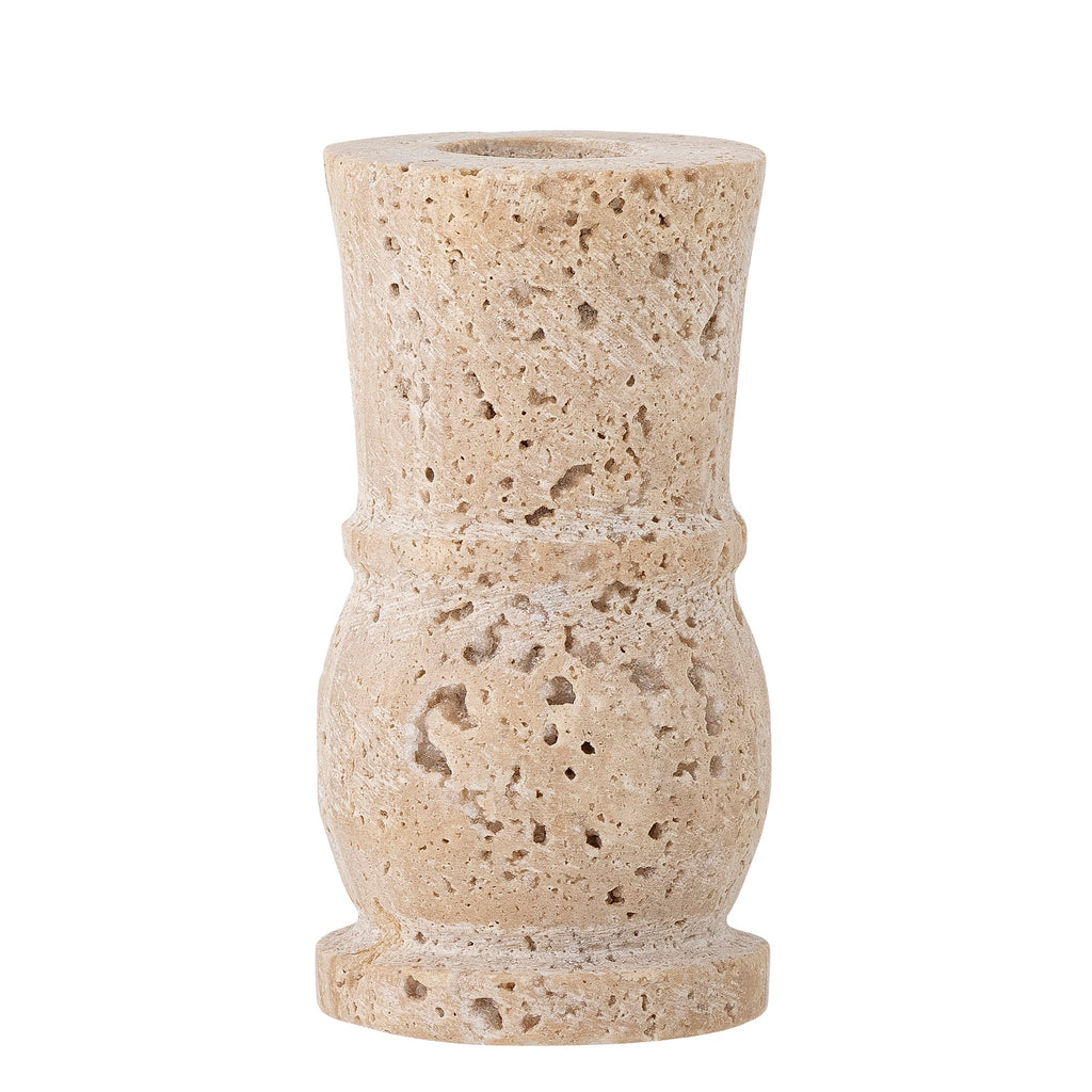 Ilise - Bougeoir - Naturel - Travertin