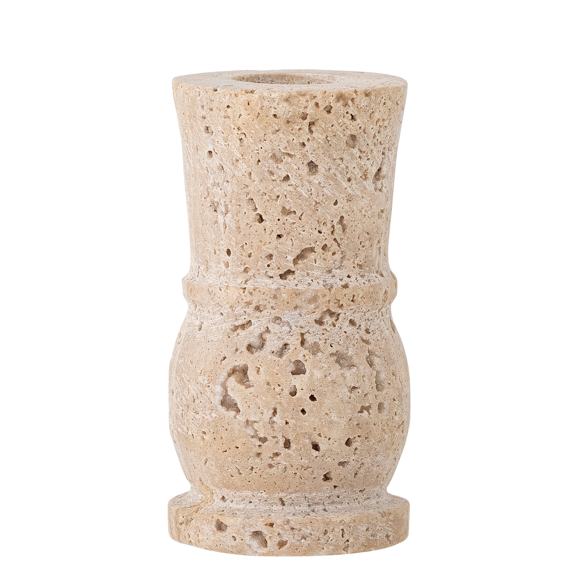 Ilise - Bougeoir - Naturel - Travertin