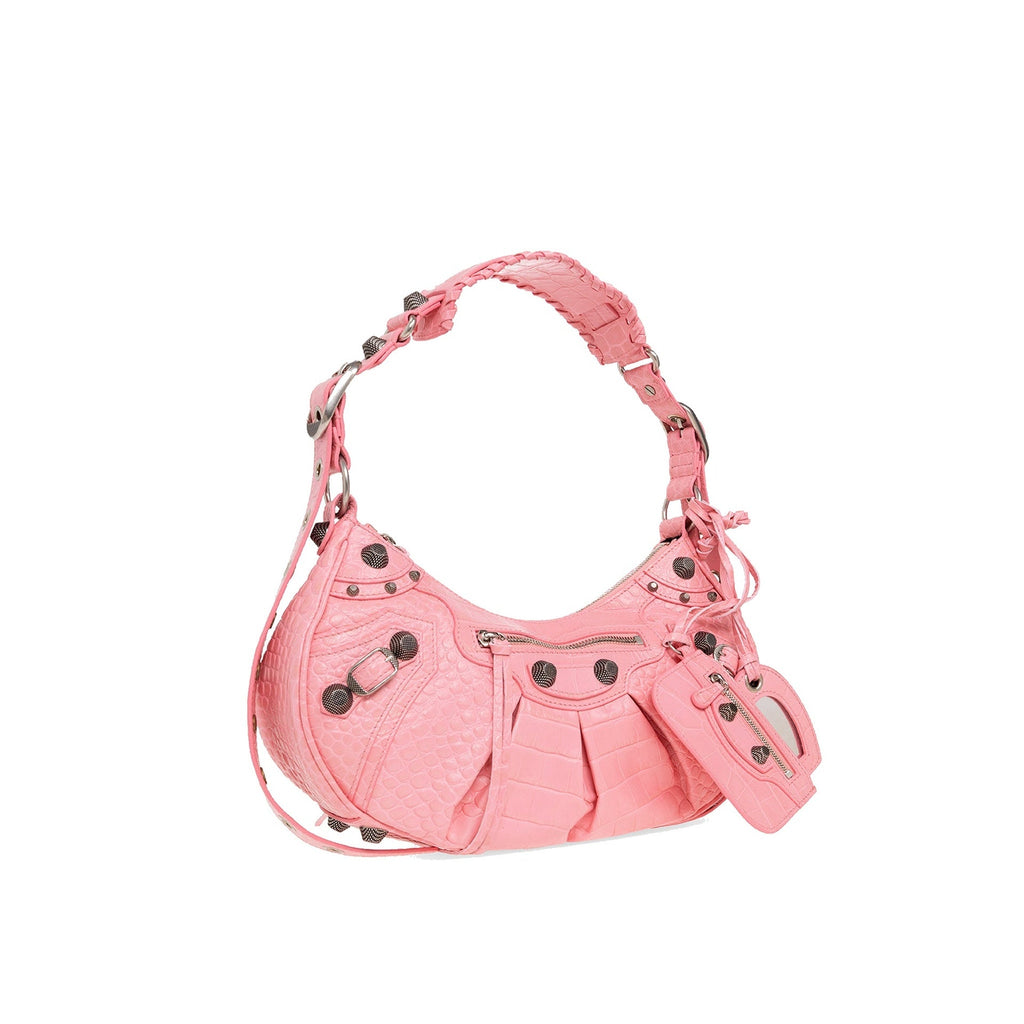 Balenciaga Cagole Leather Bag - Pink - Femme