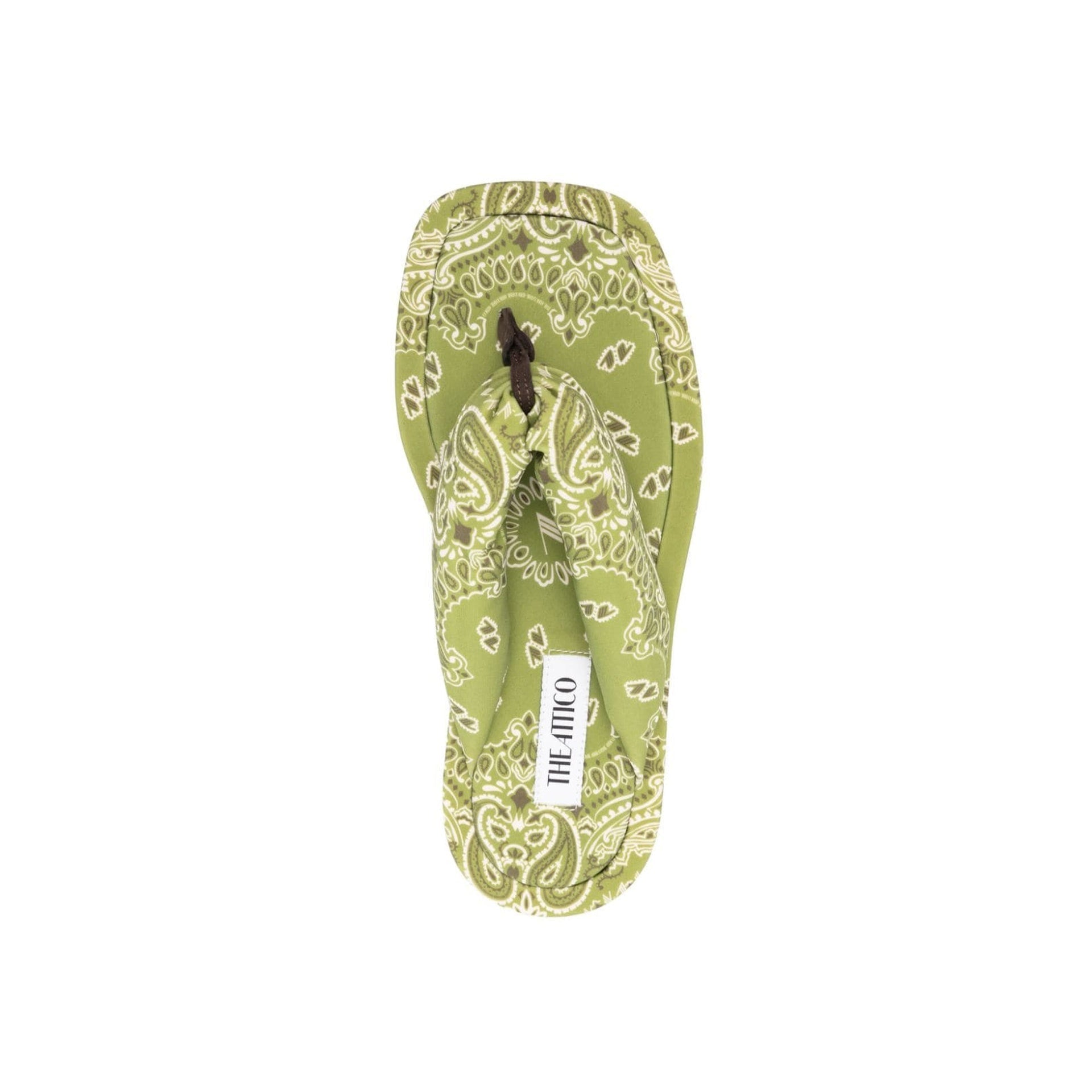 Claquettes The Attico Indie Thong - Green - Femme