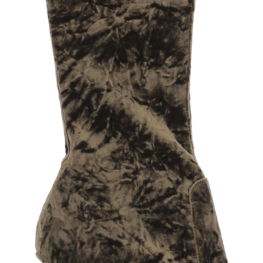 Bottes Saint Laurent Talia Velvet - Brown - Femme