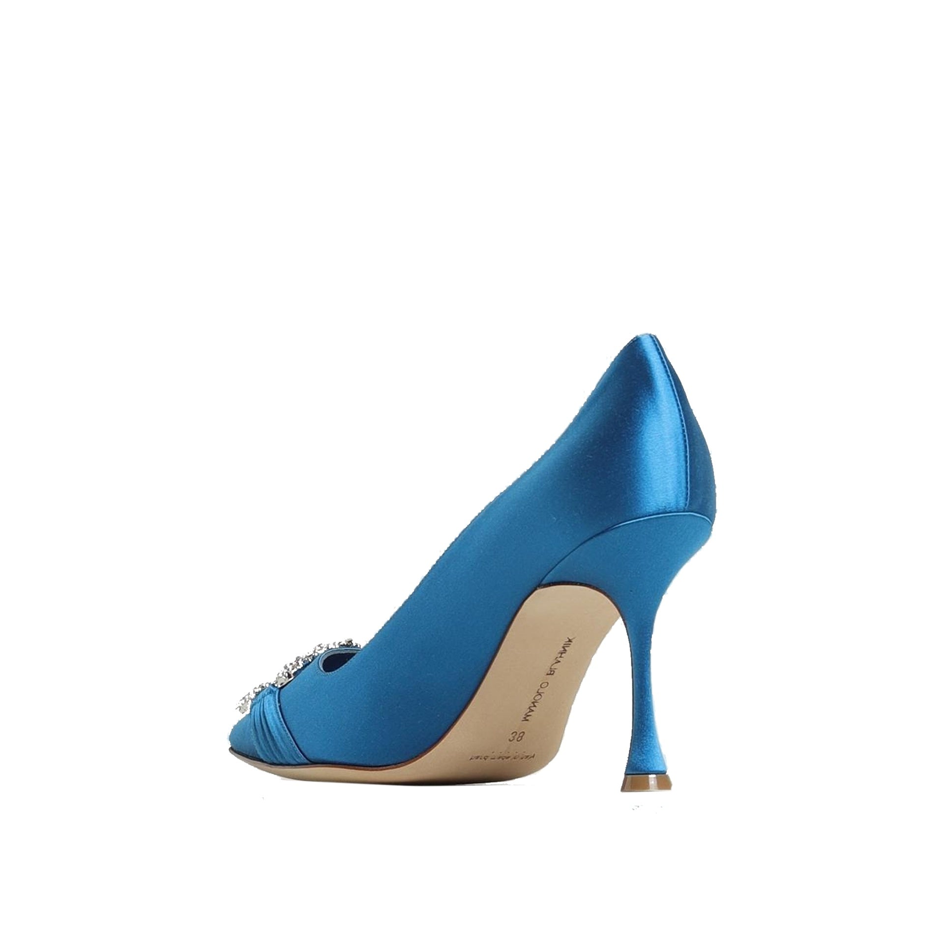 Escarpins - Manolo Blahnik Maida 090 Satin - Blue