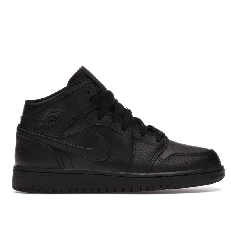 Air Jordan 1 Mid Gs - Junior - Noir - Nike2 - The Bradery