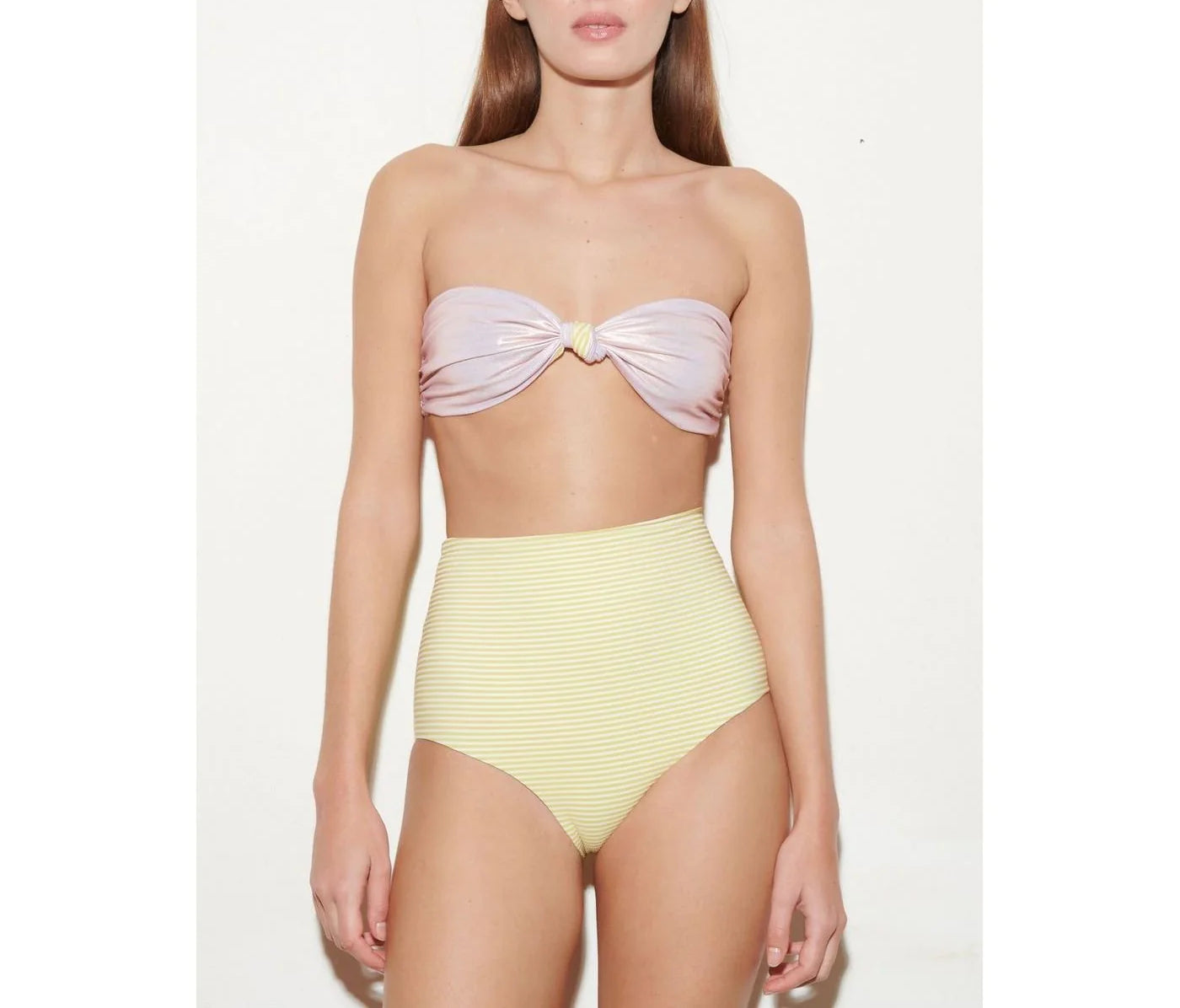 Bas De Maillot Jamie - Yellow Seersucker