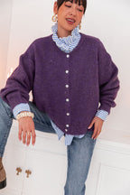 ALI Aubergine - Gilet Laine