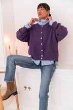 ALI Aubergine - Gilet Laine