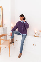 ALI Aubergine - Gilet Laine