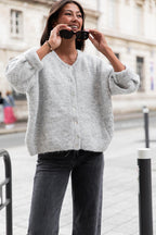 ALI Gris Clair - Gilet Laine