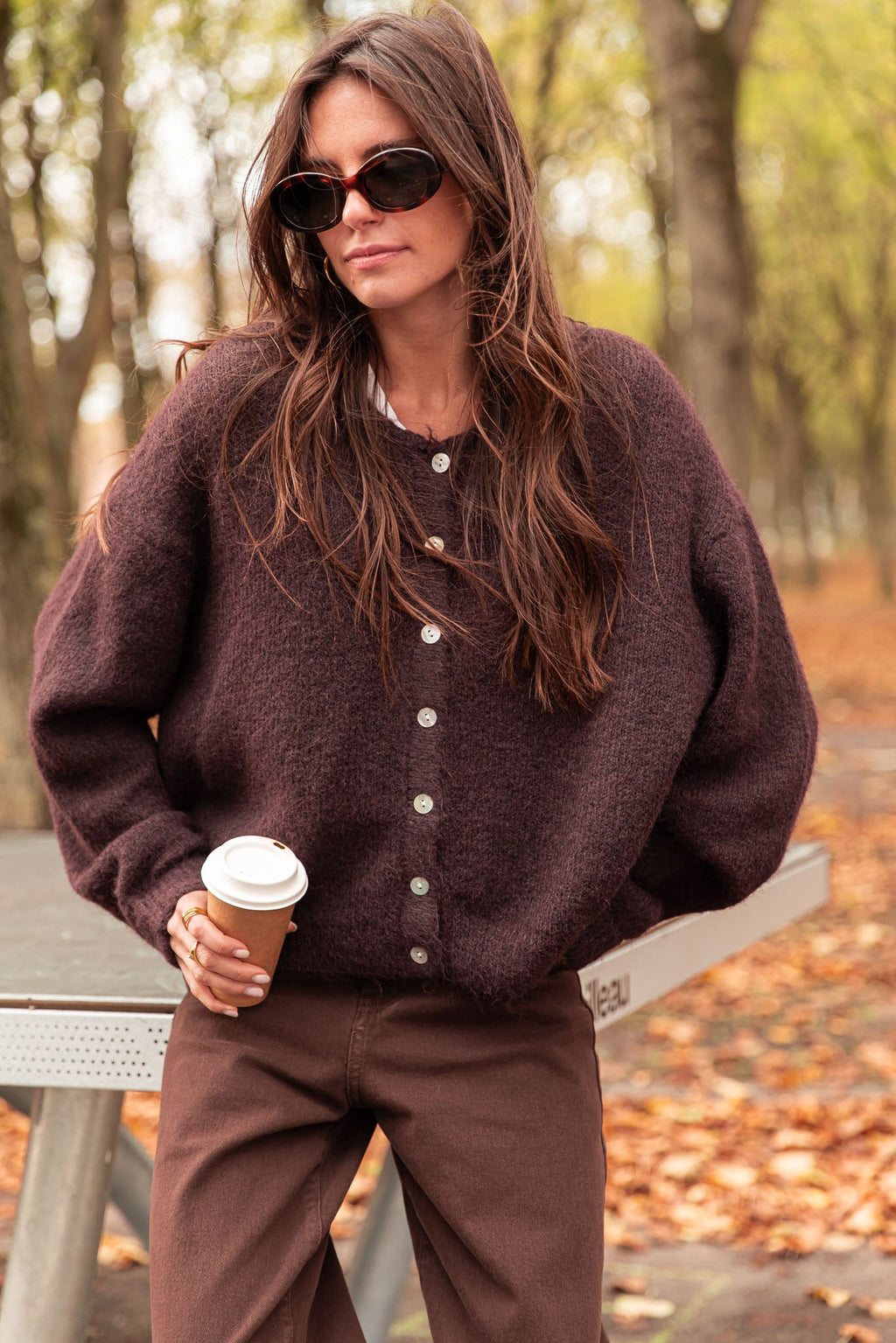 ALI Prune - Gilet Laine