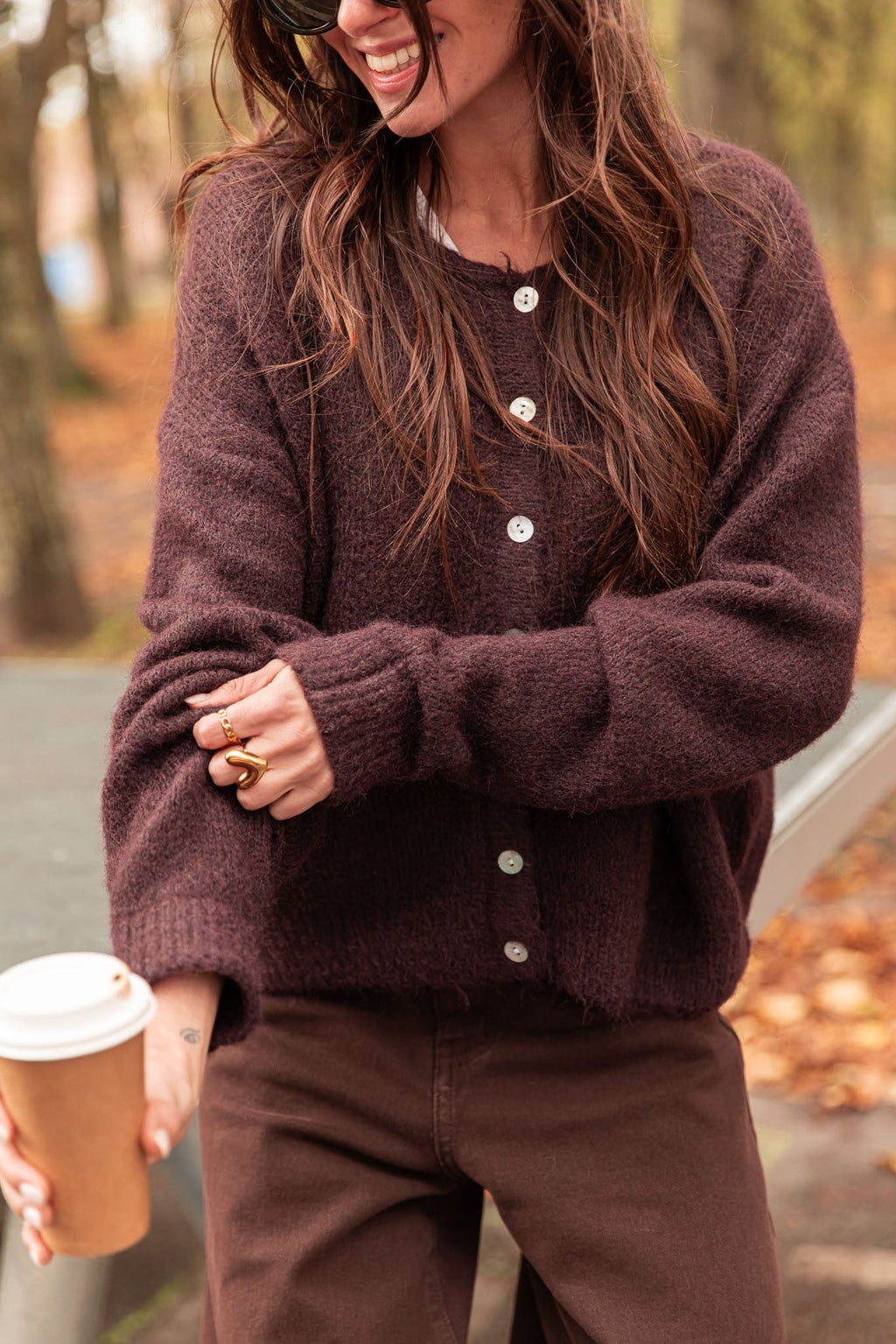 ALI Prune - Gilet Laine