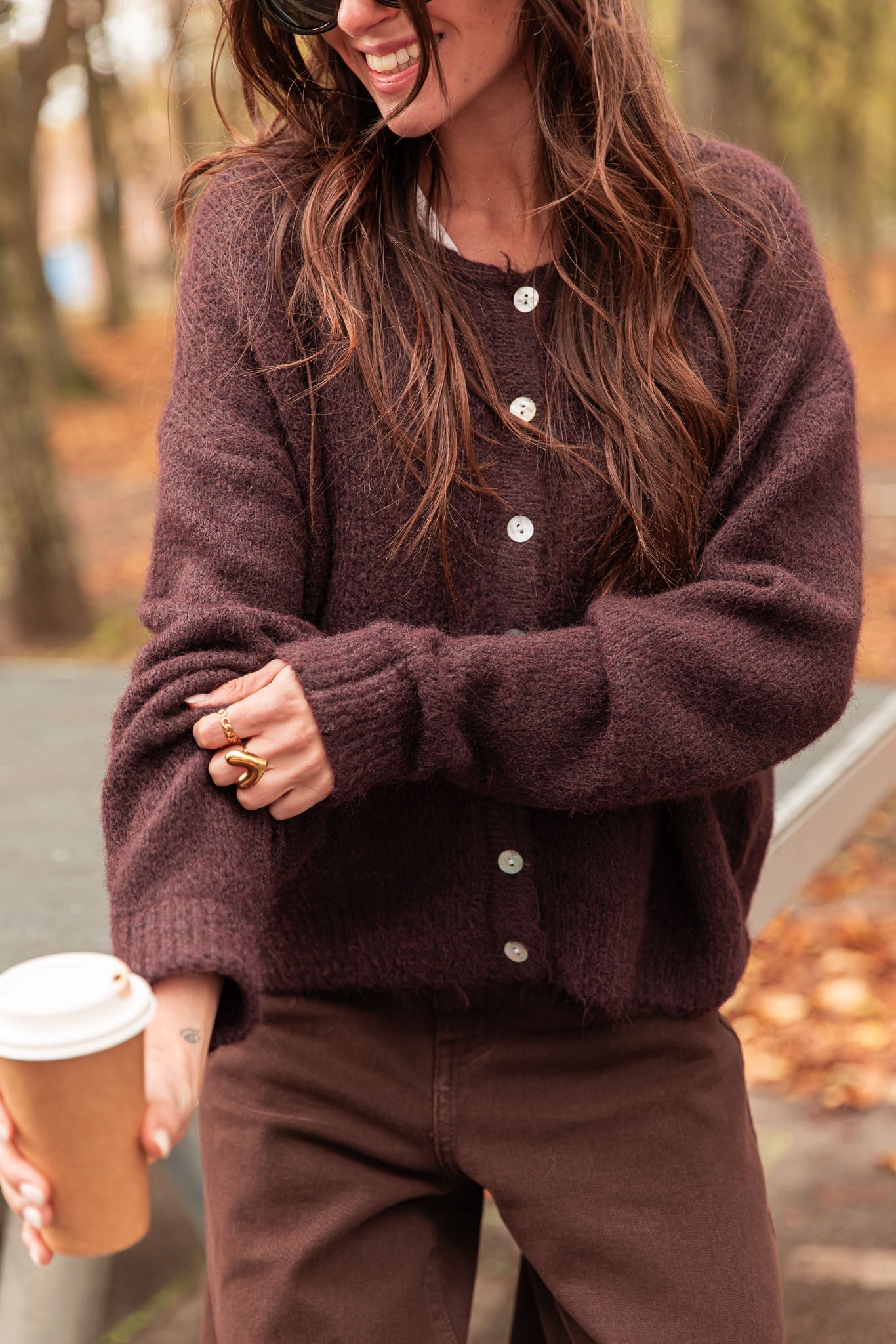 ALI Prune - Gilet Laine