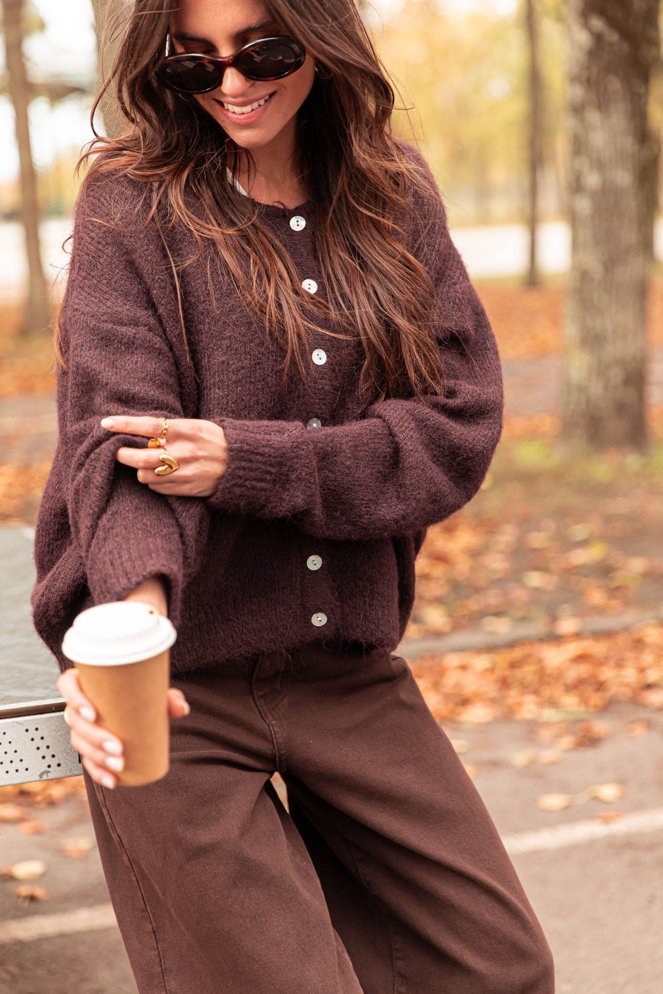 ALI Prune - Gilet Laine