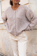 ALI Taupe - Gilet Laine