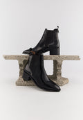 Alicia - Cuir Glacé Noir - Bons Baisers - The Bradery