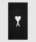 Ami Paris - Serviette De Plage Ami De Cœur Noir Craie - Mixte