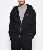 Ami Paris - Sweat À Capuche Zippé Ami De Coeur – Noir