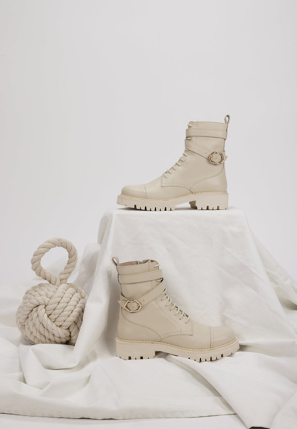 Amy - Cuir Beige - Bons Baisers - The Bradery