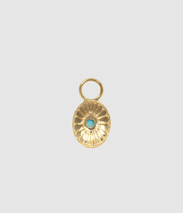 And...Paris - Mini Charm Navajo Turquoise Or - Femme
