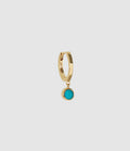 And...Paris - Mini Créole Turquoise Or (Vendue À L'Unité) - Femme