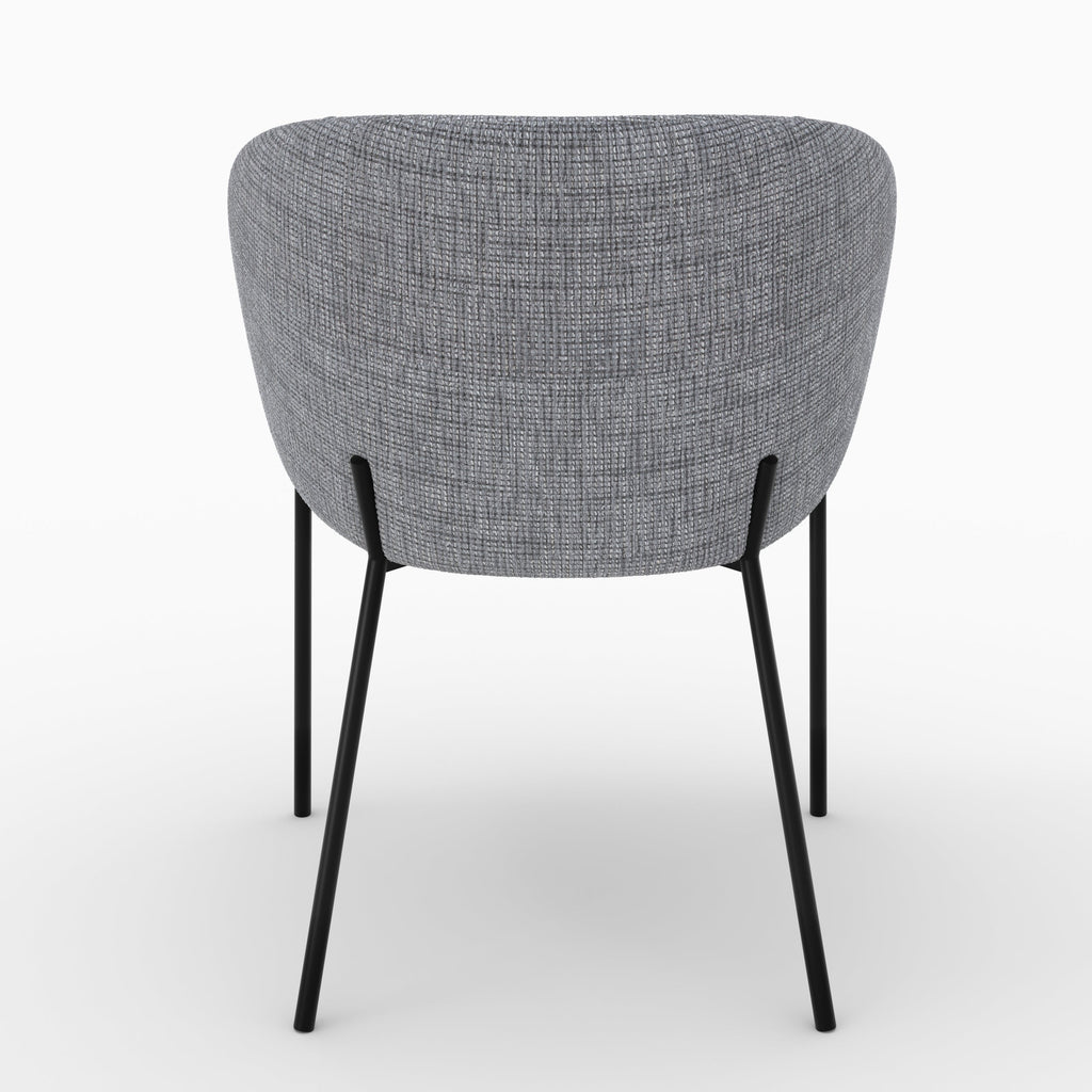 andy chaise en tissu gris chine