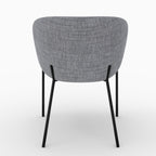 andy chaise en tissu gris chine