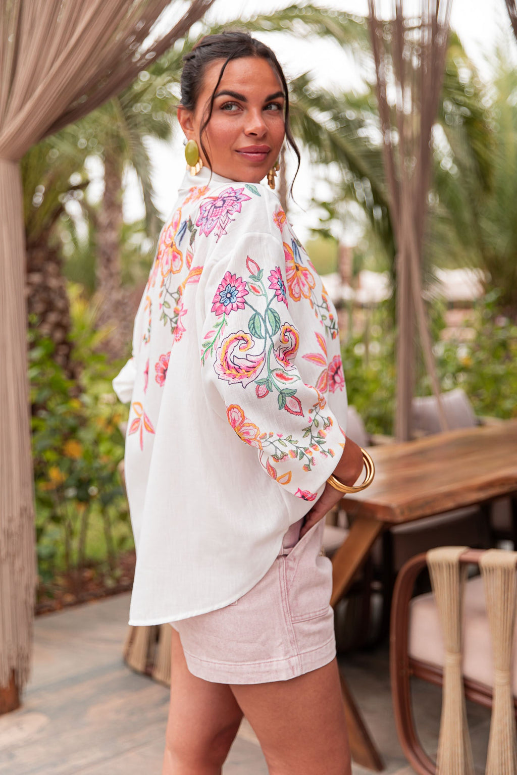 ANGÈLA Rose - Chemise Imprimée