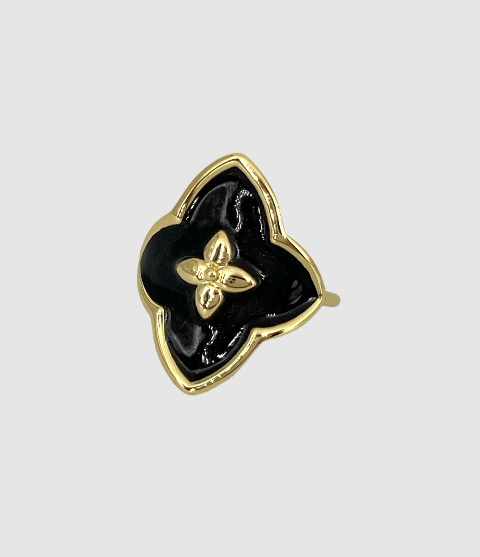 Cabirol - Bague Angie Laquée Noir - Femme