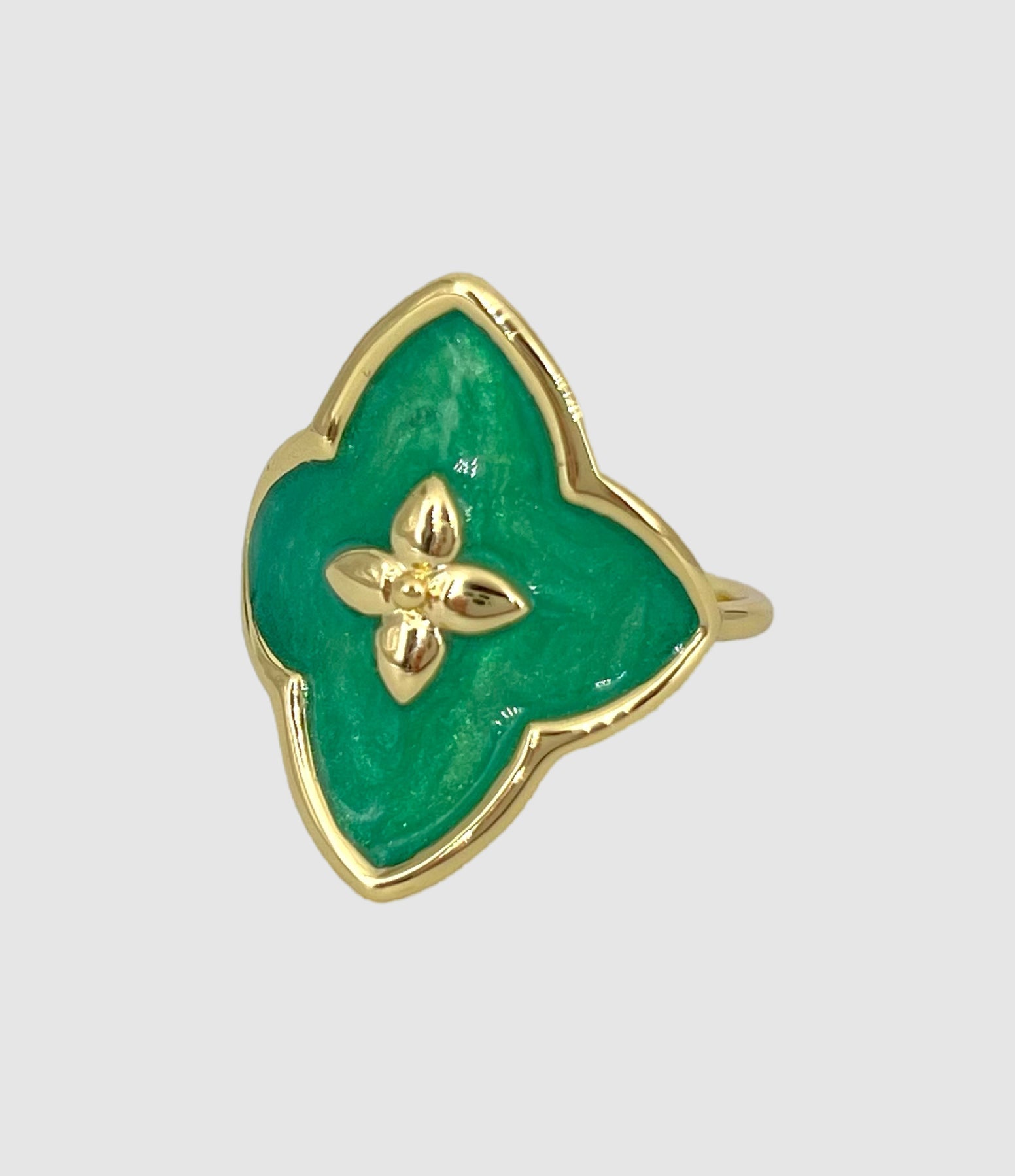 Cabirol - Bague Angie Laquée Vert - Femme