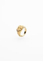 Bague Ronde Avec Zircon Et Cire