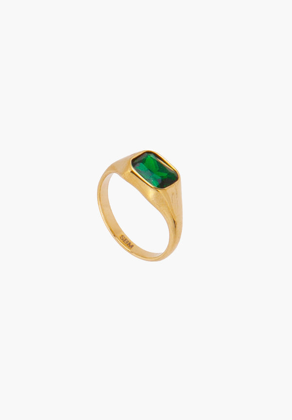 Anneau Rectangulaire Vert