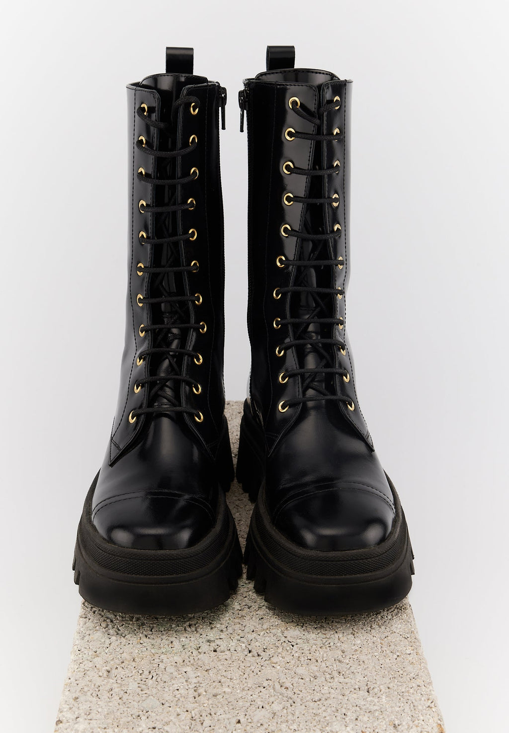 Anita - Cuir Glacé Noir - Bons Baisers - The Bradery