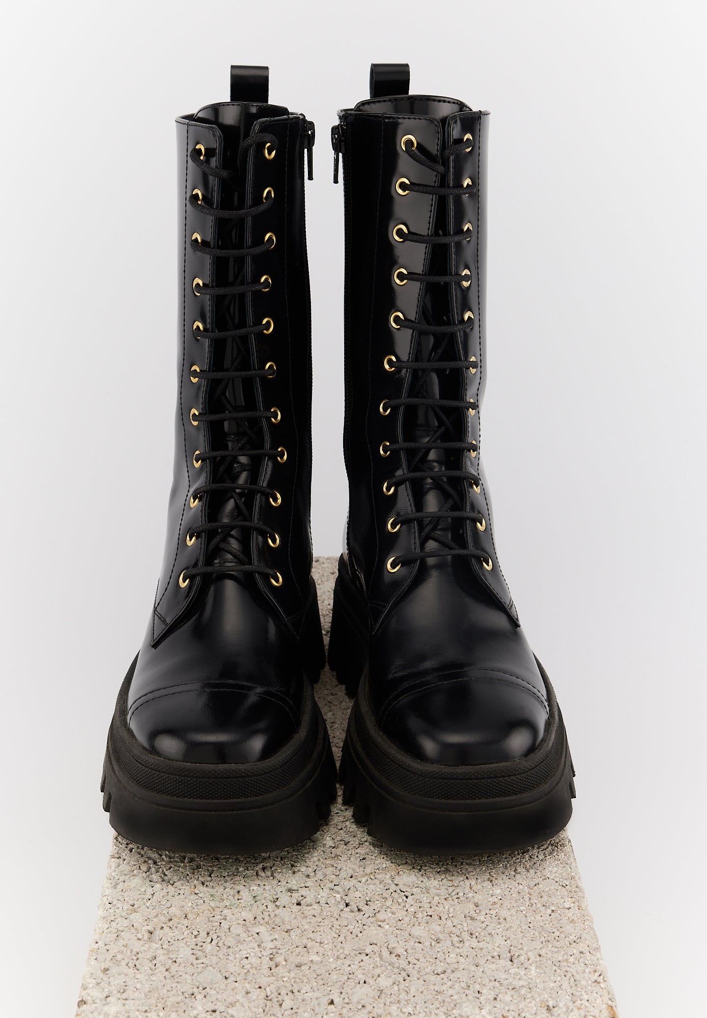 Anita - Cuir Glacé Noir - Bons Baisers - The Bradery