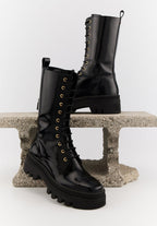 Anita - Cuir Glacé Noir - Bons Baisers - The Bradery