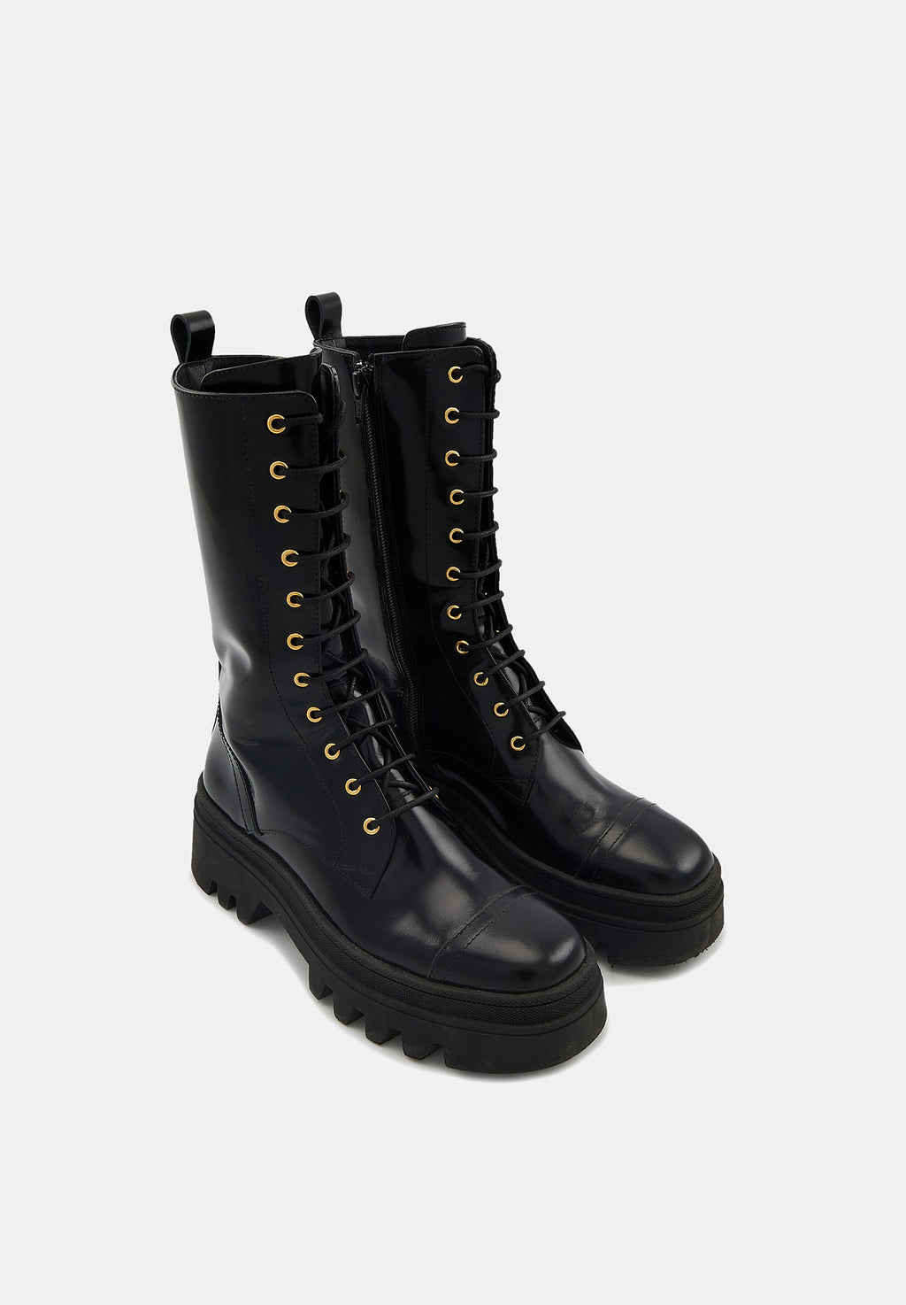 Anita - Cuir Glacé Noir - Bons Baisers - The Bradery