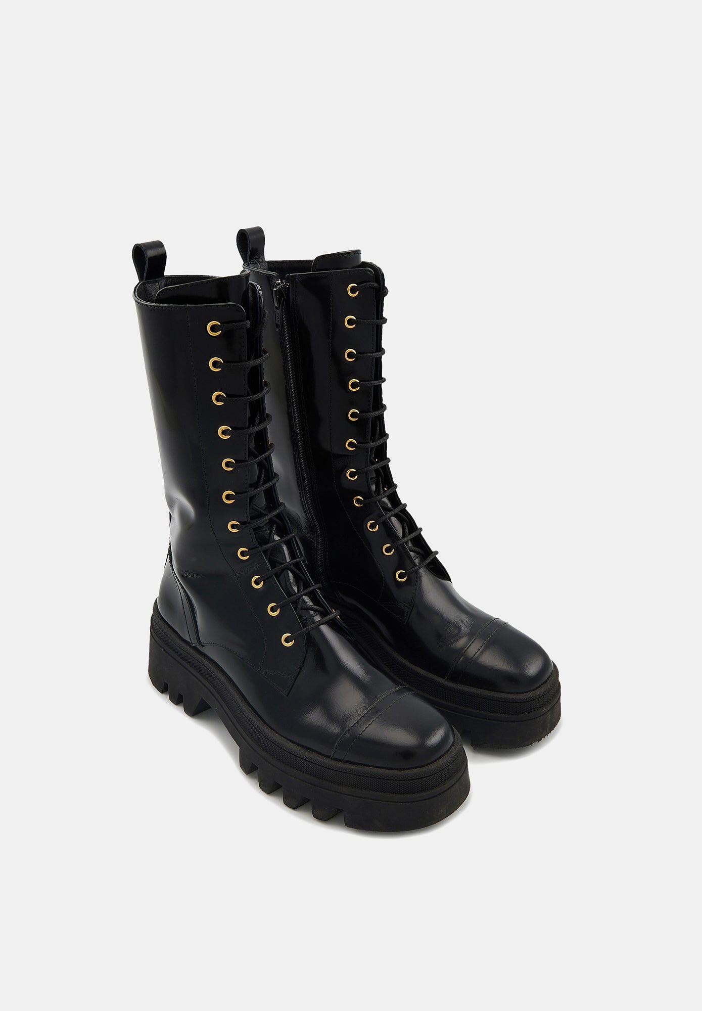 Anita - Cuir Glacé Noir - Bons Baisers - The Bradery