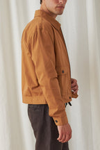 stylish brown cropped jacket for men