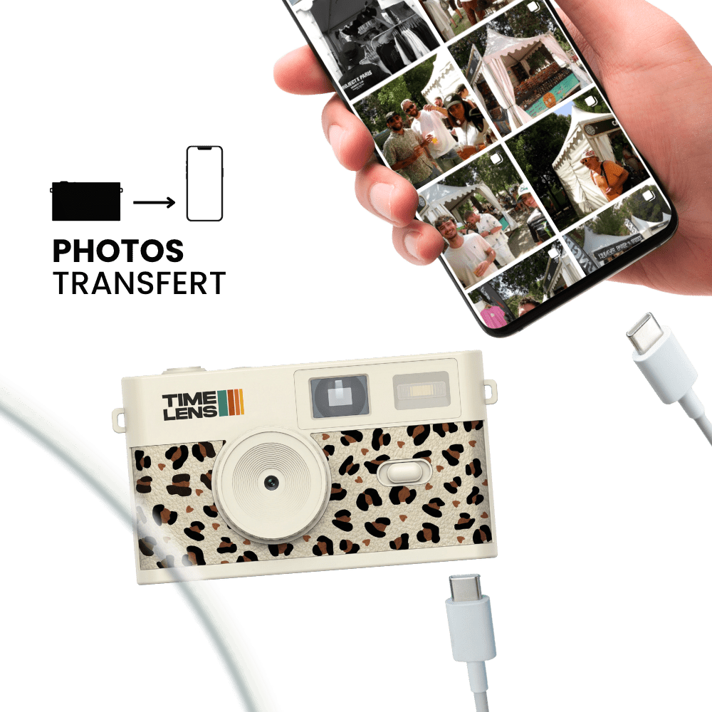 Appareil photo TimeLens® Cream Leopard - TIME LENS - TL0118 - 