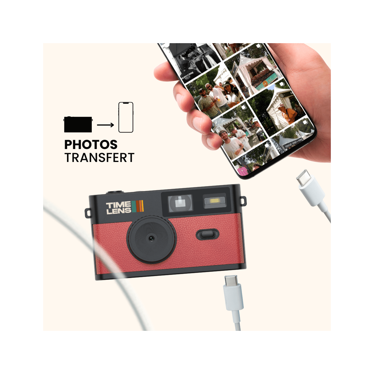 Appareil photo TimeLens® Rouge - TIME LENS - TL0101 - 