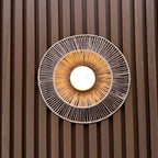 Dalia - Applique Murale Sans Fil - Rotin - Beige