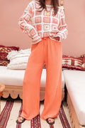 ASIANNA Orange - Pantalon Gaze De Coton