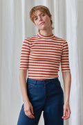 Top Aspland - Rayures Rouille - Femme
